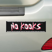 OVERLEVENDE BUMPERSTICKER - GEEN KOOKS (Op auto)