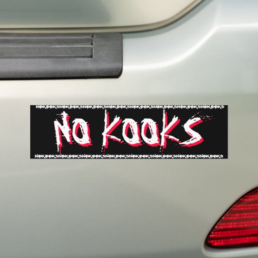 OVERLEVENDE BUMPERSTICKER - GEEN KOOKS (Op auto)