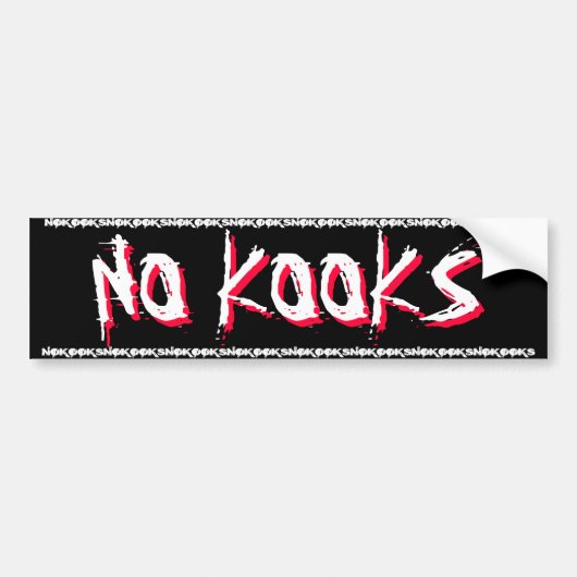 OVERLEVENDE BUMPERSTICKER - GEEN KOOKS (Voorkant)