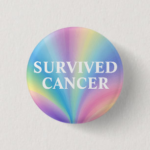 Overlevende Button - Pastel Rainbow Badge