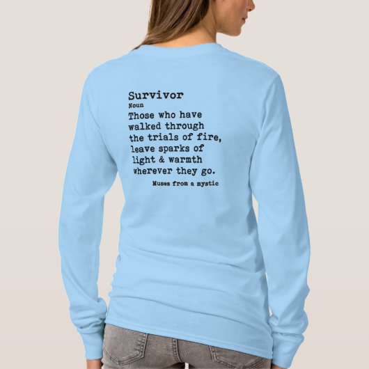 Overlevende: Crew Neck met lange mouwen T-shirt (Achterkant)