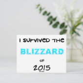 Overlevende de Blizzard 2015 Briefkaart (Staand voorkant)