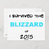 Overlevende de Blizzard 2015 Briefkaart (Voorkant / Achterkant)