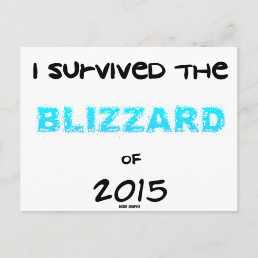 Overlevende de Blizzard 2015 Briefkaart (Voorkant)
