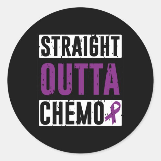 Overlevende directe uitputtende chemo pancreaskank ronde sticker (Voorkant)