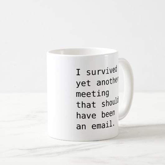 Overlevende een andere mok van de humor van het ve (Voorkant rechts)