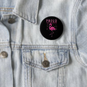 Overlevende Flamingo Roze Borstkanker Bewustzijn G Ronde Button 5,7 Cm (In situ)