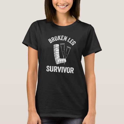 Overlevende Gebroken Been Beterschap Blessure Gebr T-shirt (Voorkant)
