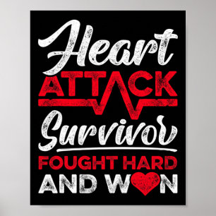Overlevende hartaanval vocht hard en won rode lint poster