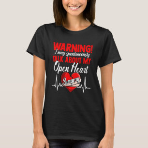 Overlevende harttransplantatie rug open hartchirur t-shirt