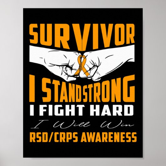 Overlevende Ik Sta Sterk Rsd Crps Bewustzijn Poster (Voorkant)