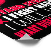Overlevende Ik vecht Hard Heart Disease Awareness Poster (Hoek)