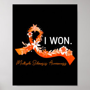 Overlevende Ik Won Oranje Lint Multiple Sclerose M Poster