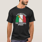 Overlevende Italiaanse vlag grappige vader A T-shirt (Voorkant)