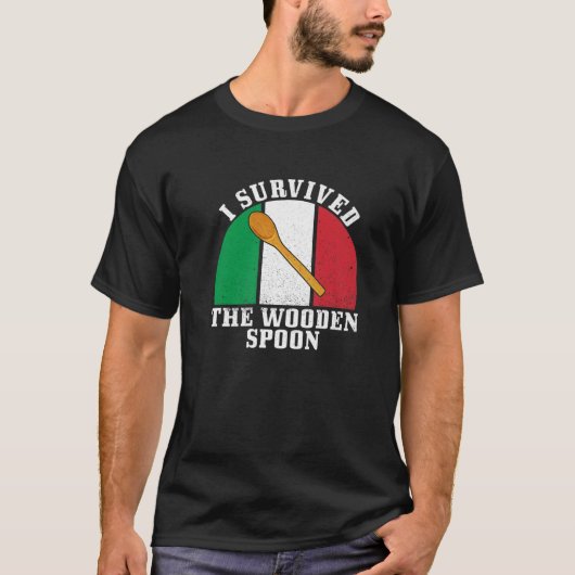 Overlevende Italiaanse vlag grappige vader A T-shirt (Voorkant)