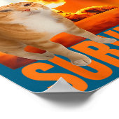 Overlevende kat met buikpijn meme grappige spreuk poster (Hoek)