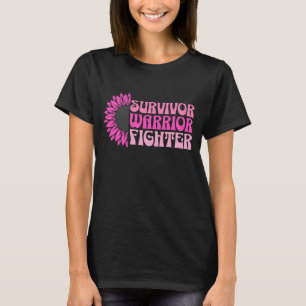 Overlevende, krijger, vechter, borstkanker T-shirt