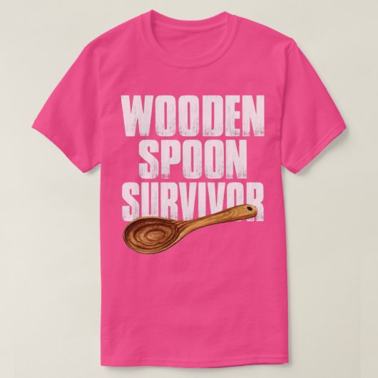 Overlevende lepel van hout2 t-shirt (Design voorkant)