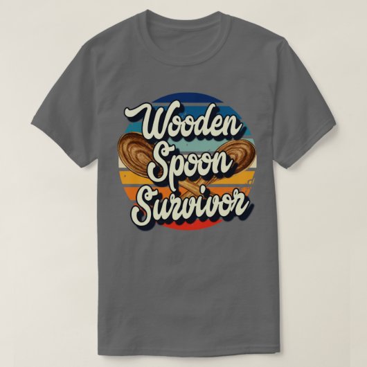 Overlevende lepel van hout3 t-shirt (Design voorkant)
