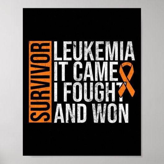 Overlevende leukemie werd bevochten gewonnen leuke poster (Voorkant)