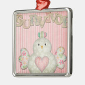 overlevende meisje roze metalen ornament (Links)
