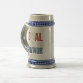 overlevende met sociale afstandsbediening bierpul (Voorkant links)