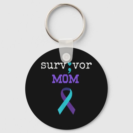 Overlevende Moeder - Semicolon Cadeau Preventie va Sleutelhanger (Voorkant)