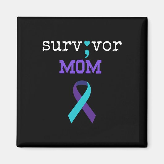 Overlevende Moeder - Semicolon Gift Zelfmoord Prev Magneet (Voorkant)