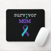 Overlevende Moeder - Semicolon Gift Zelfmoord Prev Muismat (Met muis)