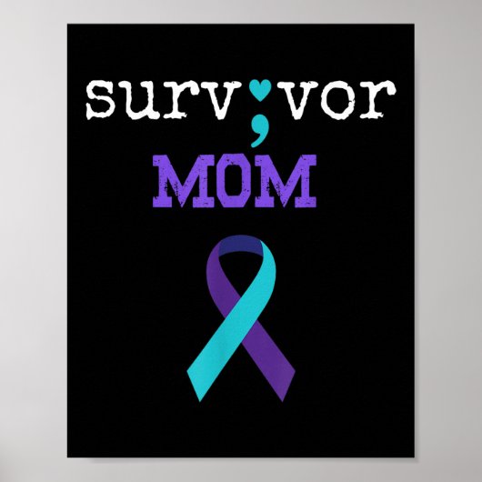 Overlevende Moeder - Semicolon Gift Zelfmoord Prev Poster (Voorkant)