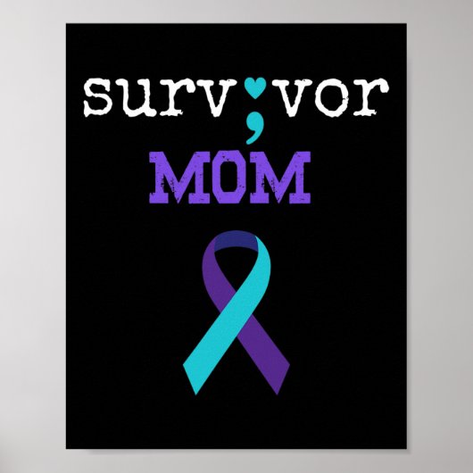 Overlevende Moeder - Semicolon Gift Zelfmoord Prev Poster (Voorkant)