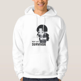 Overlevende Nachtdienst Herkenbare Chibi-Verpleegs Hoodie