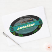 overlevende oerwoud ovale sticker (Envelop)