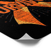 Overlevende Oranje lintkanker leukemie bewustzijn Poster (Hoek)