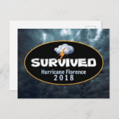 Overlevende orkaan Florence Briefkaart (Voorkant / Achterkant)