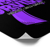 Overlevende Paarse lint trotse pancreaskanker AWA Poster (Hoek)