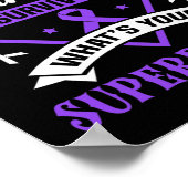 Overlevende Paarse linten van alvleesklierkankerbe Poster (Hoek)