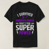 Overlevende pancreaskanker bewustzijn Survivor Pur T-shirt (Design voorkant)