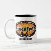 Overlevende persoon/Plaats toevoegen Tweekleurige Koffiemok (Links)