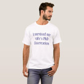 Overlevende PhD T-shirt (Voorkant volledig)