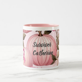 Overlevende Pink Pumpkin Halloween Tweekleurige Koffiemok