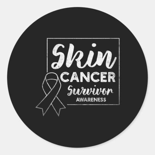 Overlevende producten voor huidkanker Melanoom Awa Ronde Sticker (Voorkant)