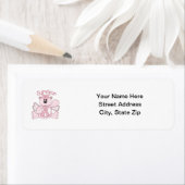 Overlevende (roze beer) etiket (Insitu)