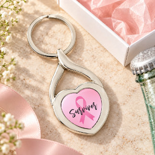 Overlevende Roze Borstkanker Sleutelhanger
