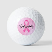Overlevende Roze Borstkankerlint Golfballen (Voorkant)