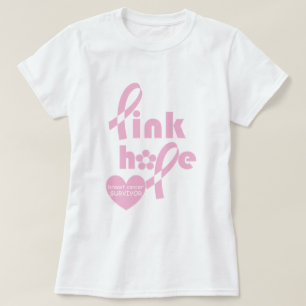 Overlevende roze lint borstkanker t-shirt