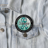 Overlevende SA Turquoise Bewustzijnslint Ronde Button 7,6 Cm (In situ)