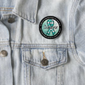 Overlevende SA Turquoise Lint Ronde Button 5,7 Cm (In situ)