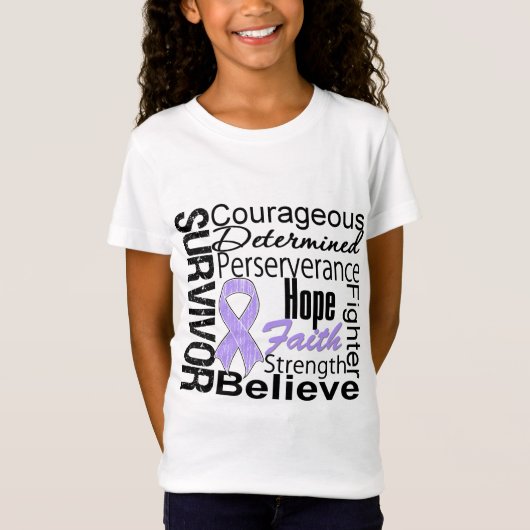 Overlevende Slogans Collage General Cancer T-shirt (Voorkant)