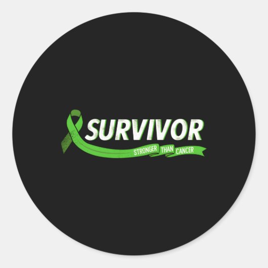 Overlevende Sterker Non Hodgkin-Lymfoom Kanker Awa Ronde Sticker (Voorkant)